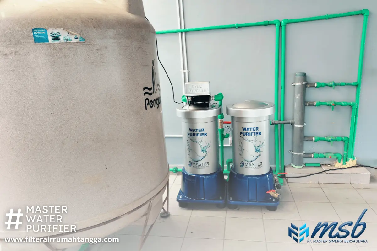 instalasi filter air rumah tangga sistem tabung untuk sumur bor