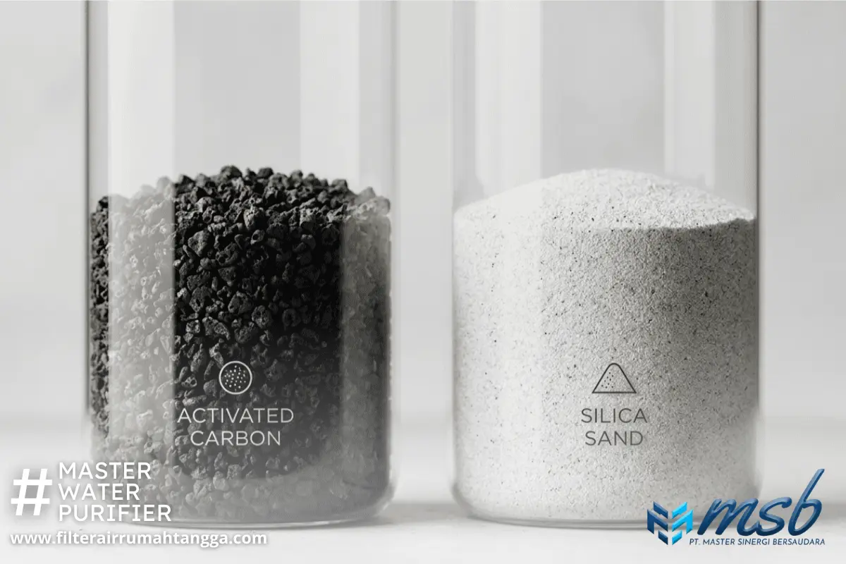 media filter air karbon aktif dan pasir silika untuk menyaring air sumur bor